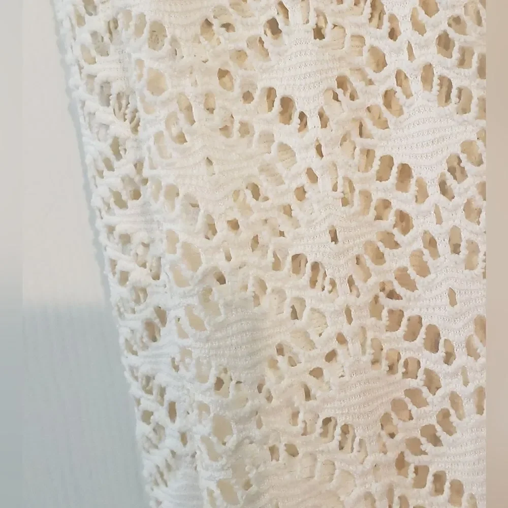 Cream Lacy Infinity Scarf
